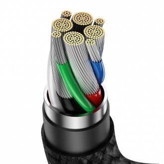 Legendární úhlový rychlonabíjecí kabel Baseus USB Typ C - USB Typ C 100W 5A 1m černý (CATCS-01)
