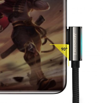 Legendární úhlový rychlonabíjecí kabel Baseus USB Typ C - USB Typ C 100W 5A 1m černý (CATCS-01)
