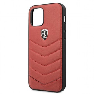 Ferrari FEHQUHCP12LRE iPhone 12 Pro Max 6,7&quot; červený/červený pevný obal Off Track Quilted