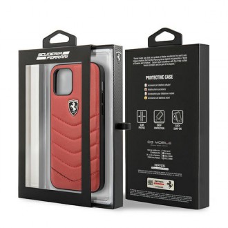 Ferrari FEHQUHCP12LRE iPhone 12 Pro Max 6,7&quot; červený/červený pevný obal Off Track Quilted