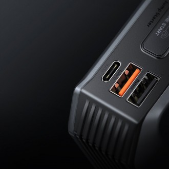 Power banka Baseus Power Starter Jump Starter booster 20000mAh 12V (2000A / 1000A) + krokosvorky černé (CGNL020001)