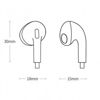 Baseus encok c17 in-ear wired headphones with usb type c microphone white (NGCR010002)
