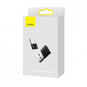 Baseus BA04 mini Bluetooth 5.0 USB adaptér přijímač vysílač pro počítač černý (ZJBA000001)