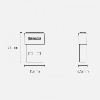 Baseus BA04 mini Bluetooth 5.0 USB adaptér přijímač vysílač pro počítač černý (ZJBA000001)