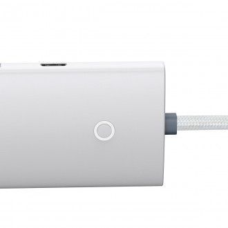Baseus Lite Series HUB adaptér USB typu C - 4x USB 3.0 2m bílý (WKQX030502)