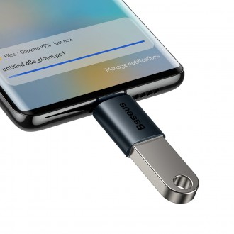 Baseus Ingenuity Series USB Type C na USB-A 3.2 gen 1 adaptér modrý (ZJJQ000003)