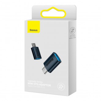 Baseus Ingenuity Series USB Type C na USB-A 3.2 gen 1 adaptér modrý (ZJJQ000003)