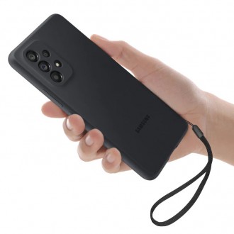 Gumové silikonové pouzdro Samsung Silicone Cover pro Samsung Galaxy A53 modré (EF-PA536TLEGWW)