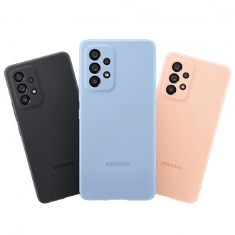 Gumové silikonové pouzdro Samsung Silicone Cover pro Samsung Galaxy A53 modré (EF-PA536TLEGWW)