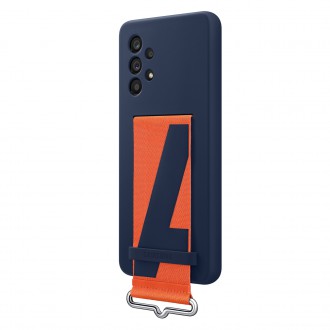 Samsung strap silicone cover case cover for Samsung galaxy a53 5g navy blue (ef-ga536tnegww)