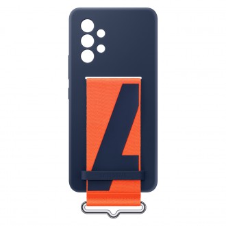 Samsung strap silicone cover case cover for Samsung galaxy a53 5g navy blue (ef-ga536tnegww)