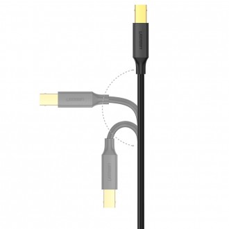 Ugreen USB Type B printer cable (male) - USB 2.0 (male) 480 Mbps 1 m black (US135 20846)