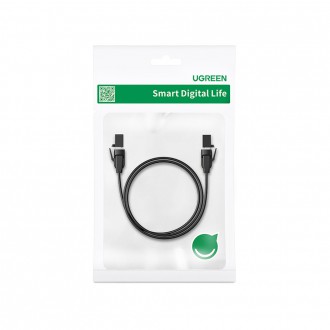 Ugreen LAN Ethernet Cat.8 U / FTP cable flat 1m black (NW134)