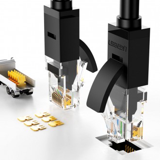 Ugreen flat LAN Ethernet Cat. 6 12m black (NW102)