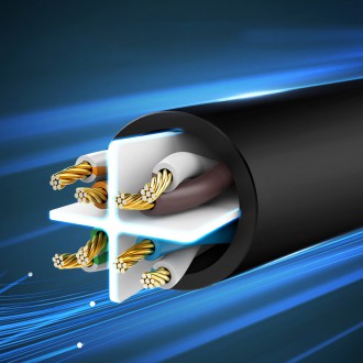 Ugreen flat LAN Ethernet Cat. 6 12m black (NW102)