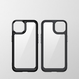 Outer Space Case for iPhone 13 hard cover with gel frame transparent