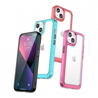 Outer Space Case for iPhone 13 hard cover with gel frame transparent