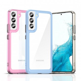 Outer Space Case Cover for Samsung Galaxy S22 + (S22 Plus) Hard Cover with Gel Frame Pink
