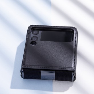 Kožené pouzdro Nillkin Qin pro Samsung Galaxy Z Flip 3 fialové