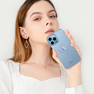 Kingxbar Wish Series case decorated with original Swarovski Crystals iPhone 13 Pro blue