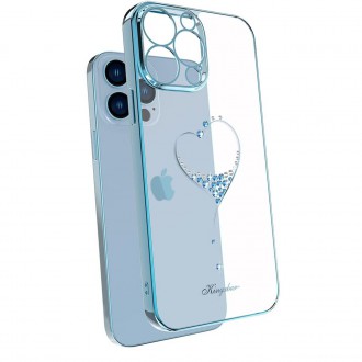 Kingxbar Wish Series case decorated with original Swarovski Crystals iPhone 13 Pro blue