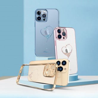 Kingxbar Wish Series case decorated with original Swarovski Crystals iPhone 13 Pro blue