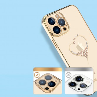 Kingxbar Wish Series case decorated with original Swarovski Crystals iPhone 13 Pro blue