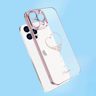 Kingxbar Wish Series case decorated with original Swarovski Crystals iPhone 13 Pro Max blue