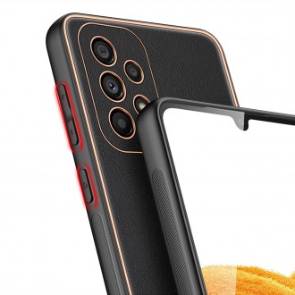 Dux Ducis Yolo elegant cover made of ecological leather for Samsung Galaxy A33 5G black