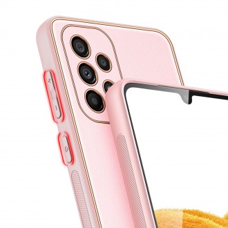 Dux Ducis Yolo elegant cover made of ecological leather for Samsung Galaxy A33 5G pink