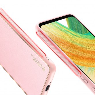 Dux Ducis Yolo elegant cover made of ecological leather for Samsung Galaxy A33 5G pink