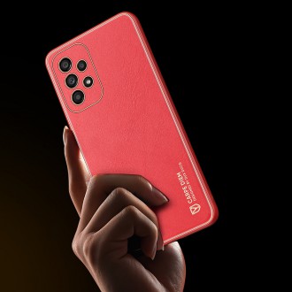 Elegant cover made of artificial leather for Samsung Galaxy A33 5G red. Dux Ducis Yolo