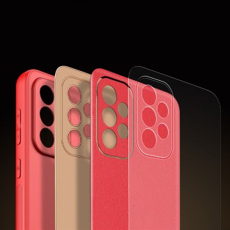 Elegant cover made of artificial leather for Samsung Galaxy A33 5G red. Dux Ducis Yolo