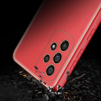 Elegant cover made of artificial leather for Samsung Galaxy A33 5G red. Dux Ducis Yolo