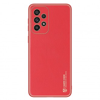 Elegant cover made of artificial leather for Samsung Galaxy A33 5G red. Dux Ducis Yolo