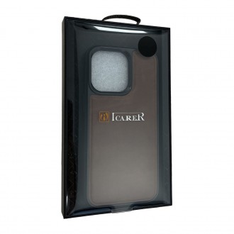 iCarer Leather Oil Wax case covered with natural leather for iPhone 13 brown (ALI1212-BN)