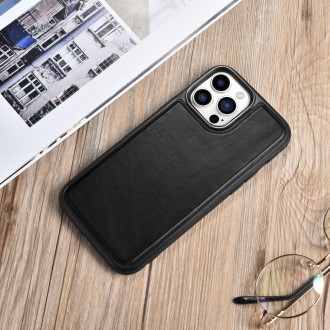 iCarer Leather Oil Wax Genuine Leather Case for iPhone 13 Pro Max black (ALI1214-BK)