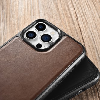 iCarer Leather Oil Wax Genuine Leather Case for iPhone 13 Pro Max black (ALI1214-BK)