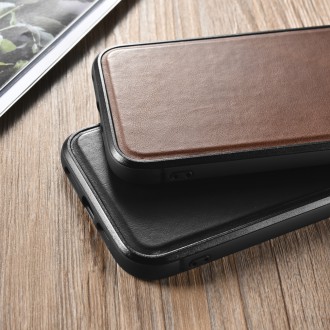 iCarer Leather Oil Wax Genuine Leather Case for iPhone 13 Pro Max black (ALI1214-BK)