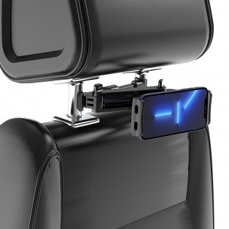 [RETURNED ITEM] Wozinsky adjustable headrest holder for tablet or phone black (WTHBK3)