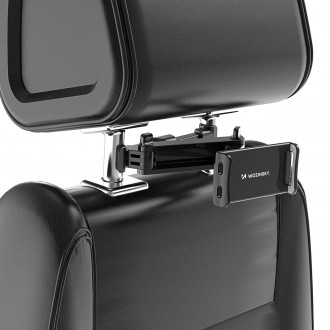 [RETURNED ITEM] Wozinsky adjustable headrest holder for tablet or phone black (WTHBK3)