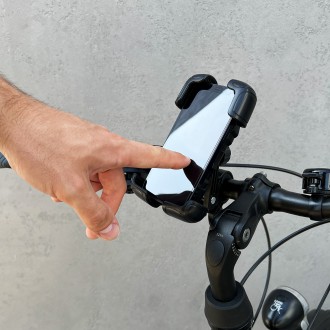 [RETURNED ITEM] Wozinsky strong phone holder for the handlebar of a bicycle, motorcycle, scooters black (WBHBK6)