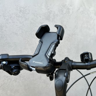 [RETURNED ITEM] Wozinsky strong phone holder for the handlebar of a bicycle, motorcycle, scooters black (WBHBK6)