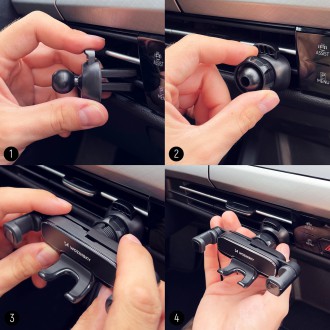 [RETURNED ITEM] Wozinsky gravity phone holder for car grille black (WCHBK7)