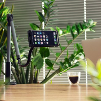 Wozinsky dlouhý flexibilní držák telefonu a tabletu černý (WTHBK5)