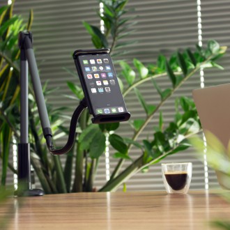 Wozinsky dlouhý flexibilní držák telefonu a tabletu černý (WTHBK5)
