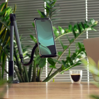 Wozinsky dlouhý flexibilní držák telefonu a tabletu černý (WTHBK5)