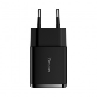 Baseus Compact nabíječka 2x USB 10,5W černá (CCXJ010201)