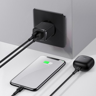 Baseus Compact nabíječka 2x USB 10,5W černá (CCXJ010201)