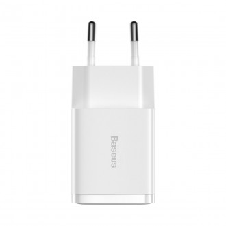 Baseus Compact nabíječka 2x USB 10,5W bílá (CCXJ010202)